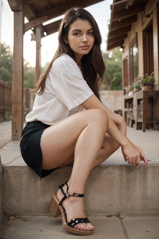 28 years old Italian model, black hairs, mujer sexy, slip on bad.