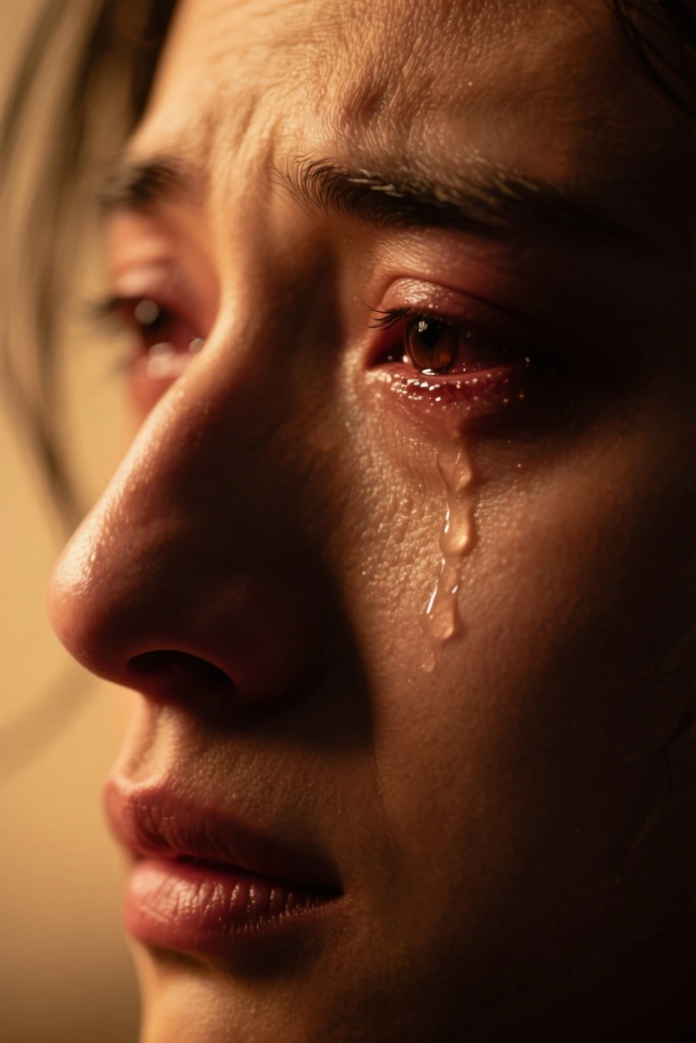 (best quality,4k,8k,highres,masterpiece:1.2),ultra-detailed,(realistic,photorealistic,photo-realistic:1.37),sad,grief-stricken,tearful,emotional,touching,loneliness,sorrowful,crying girl,wet eyes,streaming tears,visible tears,heartbreaking expression,elegant,hopeless,dark atmosphere,soft lighting,garden backdrop,poignant,raw emotions,melancholic,misty-eyed,grief-stricken,facial expression,empathy,reflective,despairing,monochrome,black and white,moody,depth of sorrow,subtle shadows,dewdrops,emotional authenticity,subdued colors,meaningful silence,teardrops on her cheeks,whispering heartbreak,hauntingly beautiful,softly lit,mourning,messy tears,deep sadness,heavyhearted,emotional depth,yearning,lonely figure,thoughtful,fragile.