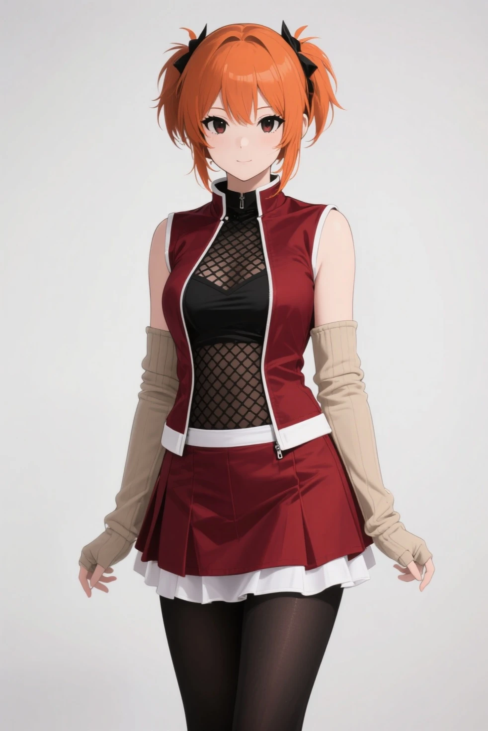 (masutepiece, Best Quality, Capture super cute moments, depth of fields, ultra-detailliert, Ultra High Resolution, C4D, Octadale, 3D Modeling, 8K, 16 K, one girls、a junior high school student、A dark-haired、short-hair、straight haired、Light brown eyes,hair adornments、wearing black glasses、A smile)、uchiha sarada