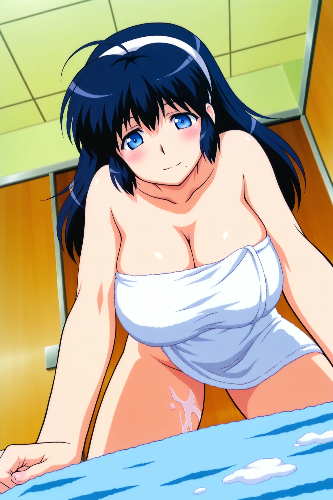 master piece, breasts, 1boy, nipples,thick body , hetero, black hair, penis, sex, nude, vaginal, blush, female pubic hair, pubic hair, long hair, girl on top, navel, , open mouth, cowgirl position, large breasts, pussy, arms up, huge breasts, straddling, looking at viewer, arms behind head, , armpits, closed eyes, spread legs, shiny, shiny skin,, (master piece: 1.0), (best_quality: 1.0), ultra high resolution, 4K, ultra detailed, photography, 8K, HDR, highres, absurders:1.2, Kodak portra 400, film grain, blurred background, bokeh:1.2, l (vibrant_color:1.2) (Beautiful,Large_Breasts:1.6), (beautiful_face:1.5),(narrow_waist),