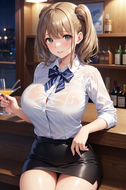 ((masterpiece, Highest Quality, high resolution, High definition CG unified 8K wallpaper)),
( Huge Amazing Goddess Shots , very hot and sexy, Beautiful Japanese Woman in a Green Mini Dress, 完璧な比率, beautiful body, The beauty of a slim figure:1. 3),
(1 girl on break day, solo, buns with hair bundled , bungs, White Blonde Hair, half-open eyes, green eyes, parted lips, orgasm face, superior, broadhip, has big thighs, Beautiful face and skin, wet skin),
(Woman Sitting at the Bar Counter at Night, Savoring Your Favorite Cocktail, glass, A faint smile, Sheer White Blouse, business suit while changing clothes, tight skirt at Haneda Airport, tights, high heels, Breasts that shine through the front opening of the blouse),
bartender with a gentle smile, dressed in a blouse, speakeasy,
,、
,((( masterpiece, Highest Quality, high resolution, 超 high resolution, pixel perfect , description boundary, 4K, RTTX10.0))),
、Anegasaki Nene, shiny brown hair, beautiful brown eyes, smiling face, sparkling pupils, (fine grain), , highly detailed face,, (masterpiece:1.2, best quality), ((only1 girl)), ((cowboyshot:1.5))
