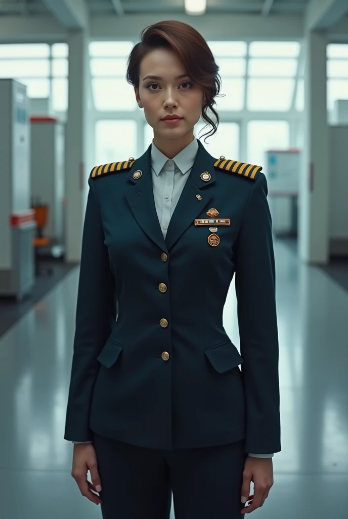 Please create an original air force uniform stylized as an world war II uniform in light blue color