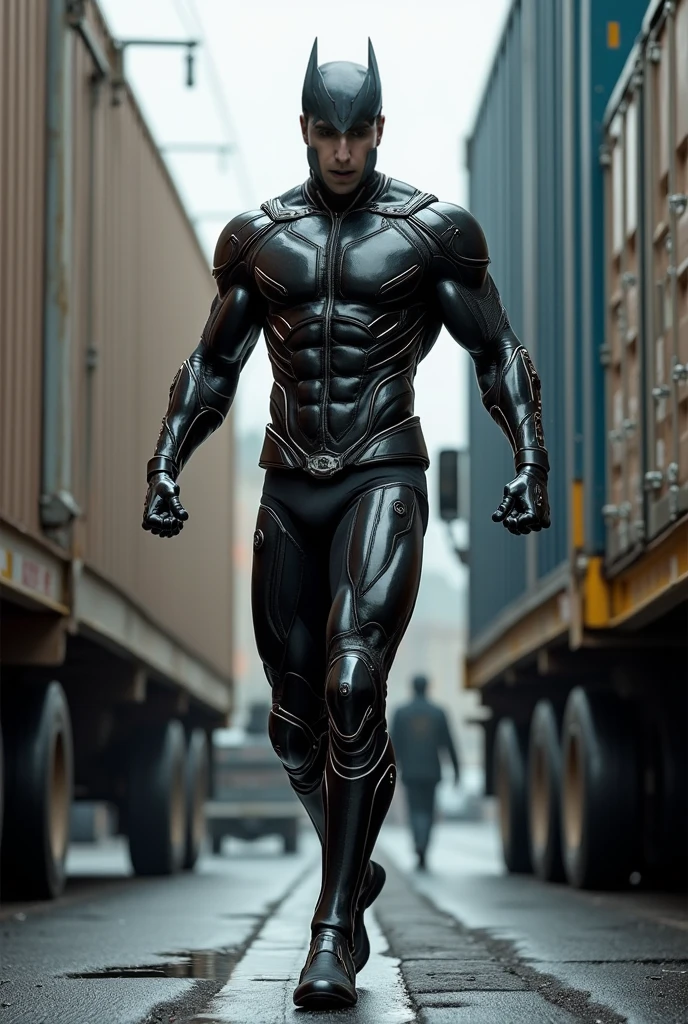 (masterpiece, Best image quality),One Man, A hero wearing a black leather suit, (Dynamic pose | Element Surround:1.2), Low angle view, Very detailed, Ruins of the battle, intense, Outdoor, wise, Glasses