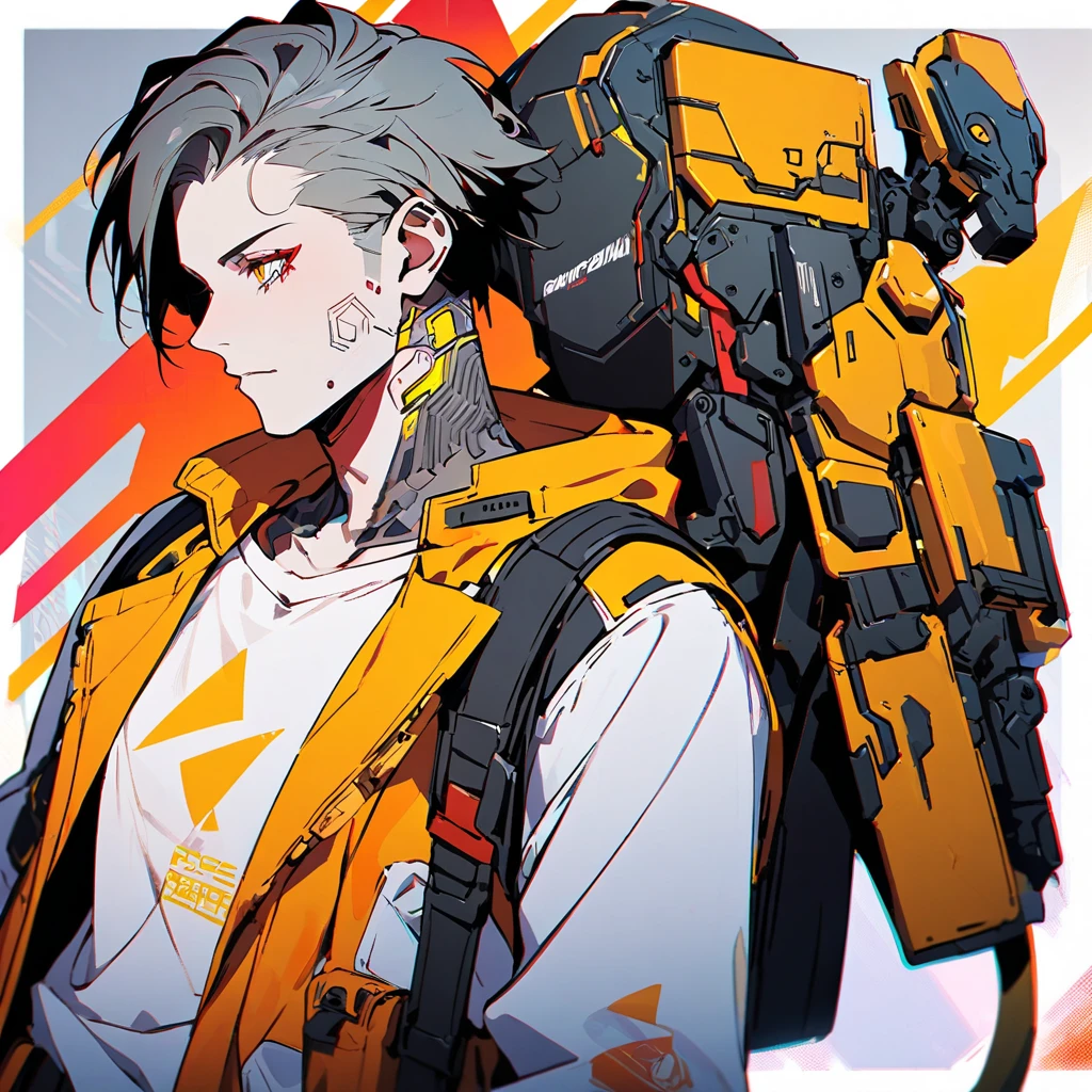 最高masterpiece、anime、Cool humanoid robot ((Highest quality)), ((masterpiece)), (detailed),Neutral face、Short Hair、Tall、Spread your legs、whole body