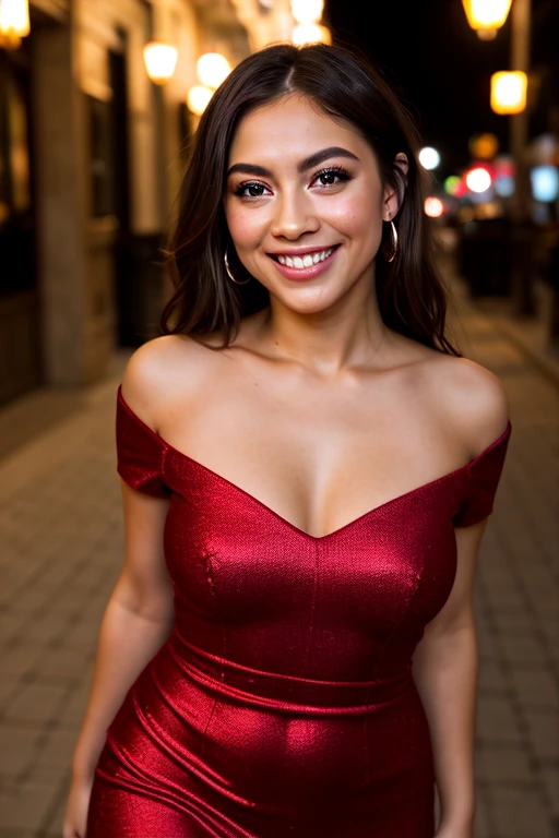 a beautiful turkish lady wearing red skinny gown in a storm night , crazy eyes, light smile, expressions, bright pupils, depth of field, glowing light, backlighting, drop shadow, first-person view, pov, three sided view, UHD, retina, masterpiece, ccurate, anatomically correct, textured skin, super detail, high details, high quality, award winning, best quality, highres, 1080P, 4K