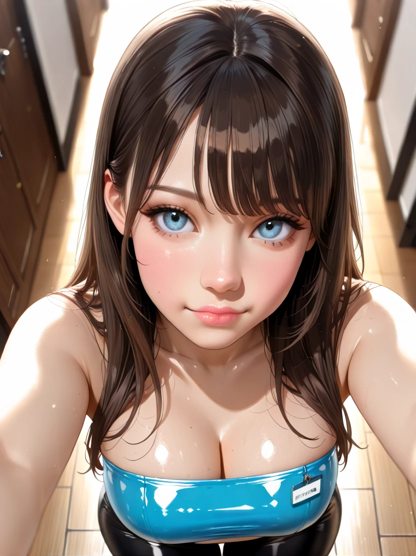 Hot, sexy, fit girl (hyperrealistic), (illustration), (high resolution), (8k), (extremely detailed), (best illustration), (beautiful detailed eyes), (best quality), (ultra -detailed), (masterpiece), (wallpaper), (Detailed face), alone, 1 girl, redhead, heterochromic blue eyes, small spots under eyes, no clothes, big tits, legs long and muscular, muscular abs, dynamic pose