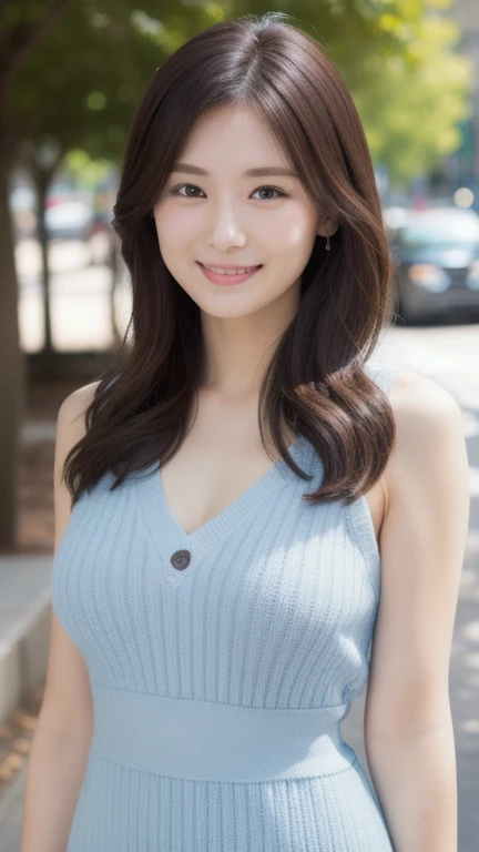 The best quality in the best condition, masterpiece, Ultra-high resolution, (Realistic:1.4), RAW Photos, One Girl,smile、Cross your arms behind your back