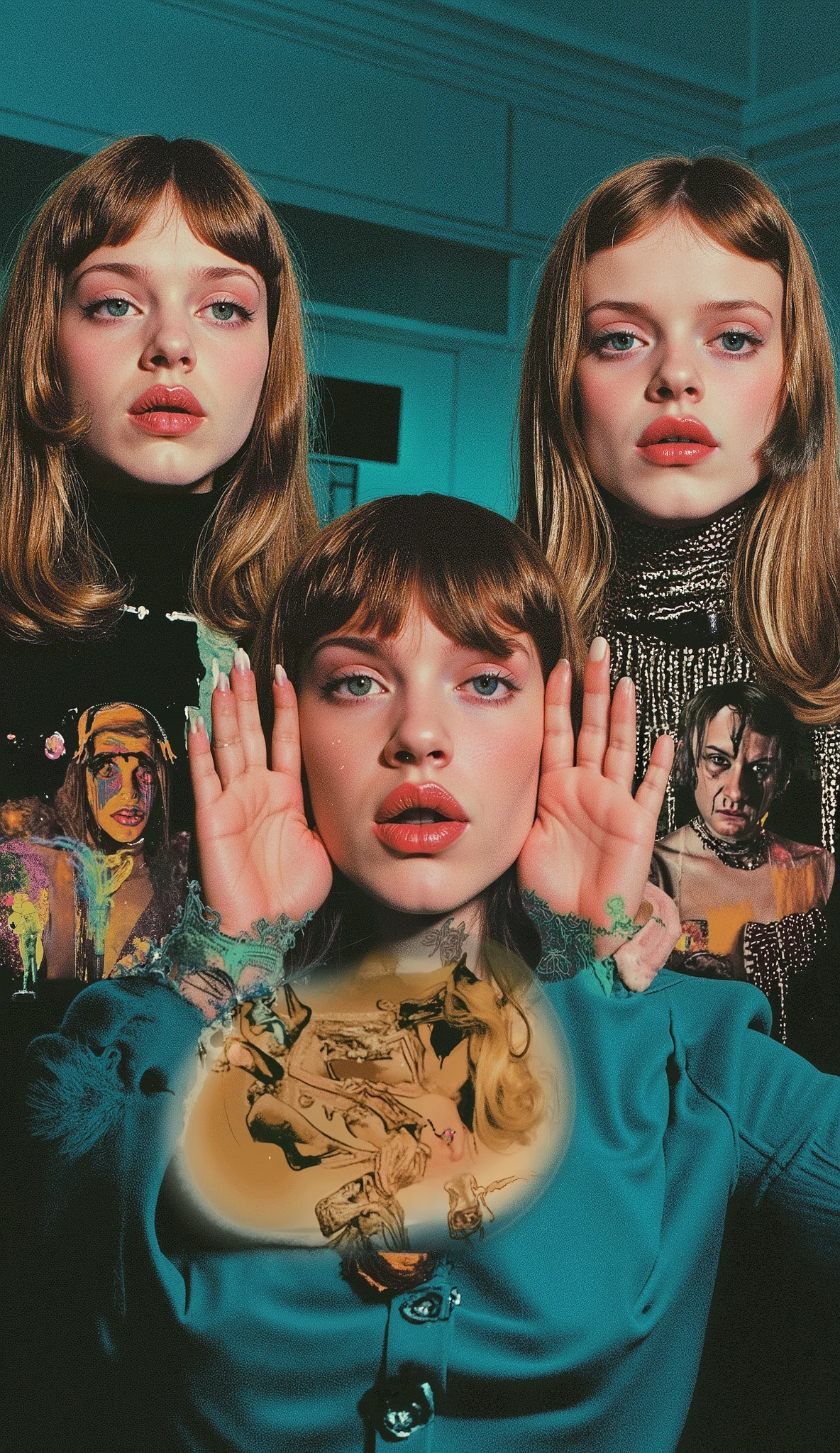 Surrealist Psicopop. intriguing people. film David Lynch — Dreams, Mysteries and Secrets. cinematic. 8K.