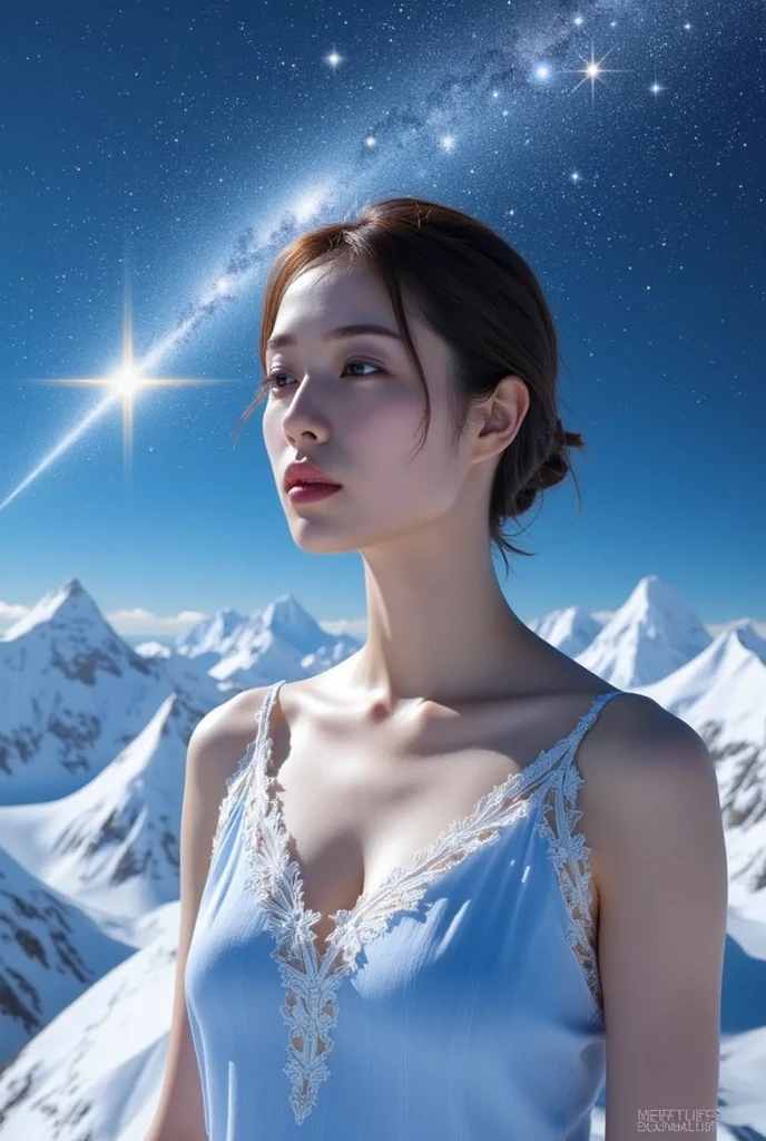 (best quality,32K,8k,highres,masterpiece:1.2),ultra-detailed,realistic:1.37,girl,beautiful dress,sparkling stars,ethereal atmosphere,vibrant colors,elegance,mystical,heavenly,reflection,flowing fabric,graceful pose,gentle expression,cosmic energy,distant galaxies,dazzling beauty,Serene,stellar glow,heavenly emissary,alluring,hovering,stellar dust,enchanted garden,starlit night,sheer elegance,astral silhouette,seamless blend,gossamer veil,Interstellar Journey,effortless beauty,luminous radiance,floating petals,heavenly goddess,dreamlike grace,fashion statement,cosmic enchantress,flowing hair,(((Flat Chest))),(Tiny),Perfect beautiful girl,A beautiful girl,Beautiful Eyes,Attractive short hair,
