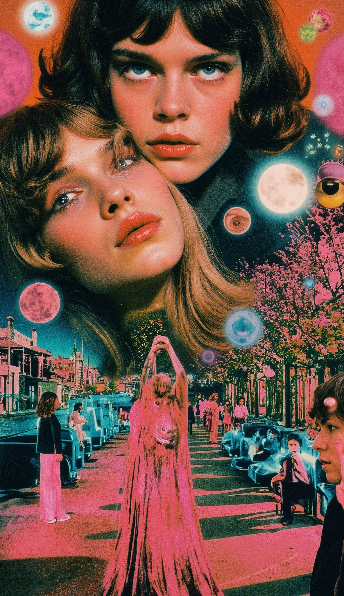 Surrealist Psicopop. intriguing people. film David Lynch — Dreams, Mysteries and Secrets. Ultra-Realistic. cinematic. 8K. masterpiece.