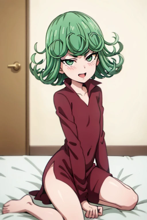((highest quality)), ((masterpiece)), (be familiar with), Perfect Face, indoor, Bedroom, Watching the audience,
One woman, Tatsumaki,
Open Mouth, Ecstatic expression, blush, smile,
Small breasts, Flat Chest, Young Girl, , , Girl,
Short Hair, short hair,
Fully nude, Nipples exposed, Sex with a man with a big dick, 膣内ejaculation, Semen is taken, Insert a into your, Sex in missionary position, , Leg spread,