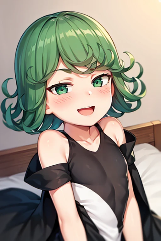 (high res, 8K, masterpiece, looking at viewer, best quality, very aesthetic, ultra detailed, ultra background, ultra Eyes), intricate details, 1girl, Tatsumaki, Nude, Green Short Hair, Green Eyes, love-shaped pupils, Blowjob, Cum on the Face, Cum On The Mouth, Ahegao, Cheeks Flushed, Perverted Face, Background Bedroom, Hotel, Cinematic Angle