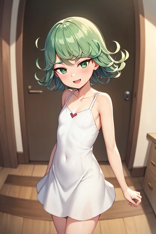 1girl, tatsumaki, one-punch man
\\\\\ masterpiece, best quality, newest ///// , khyle, cutesexyrobutts \\\\\ thin waist, solo, cropped legs, angry, dutch angle, naked apron,, transperent, see-through. sky, clouds, outside border, looking at viewer, greenery, 