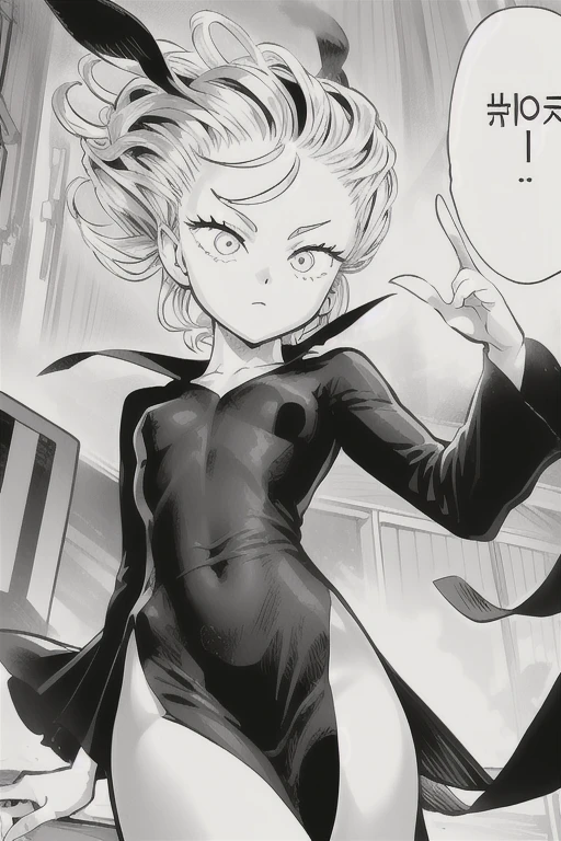 1 woman,Short hair, ((white hair)),thick eyebrows,gold eyes,black choker, dark eyebrows, smiling,yellow sundress, high heels