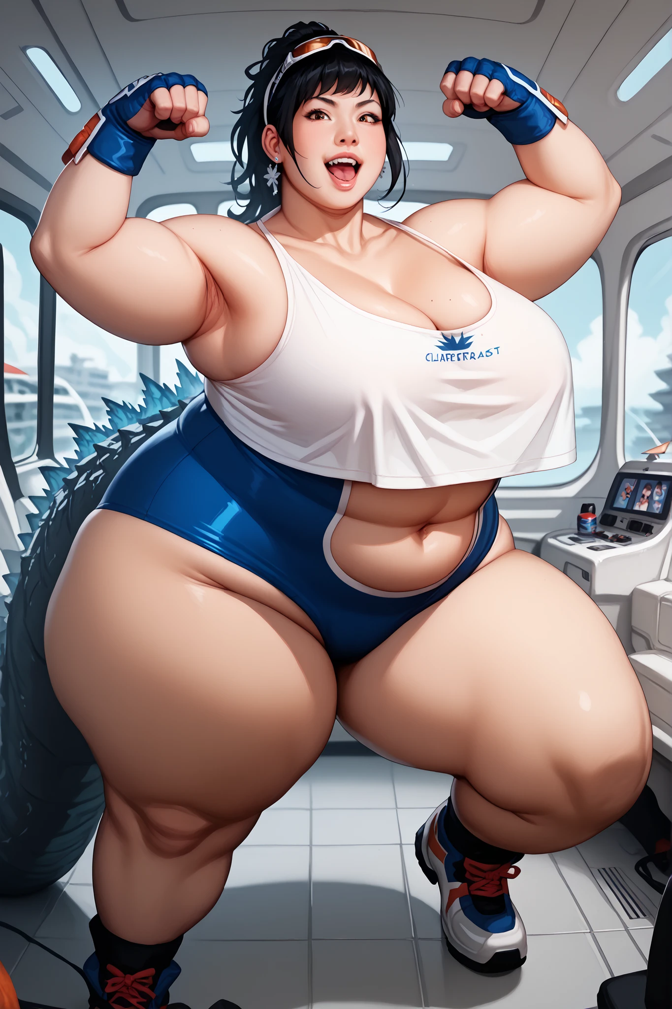make redhaired ssbbw fat obese girl she's trying to leave the car