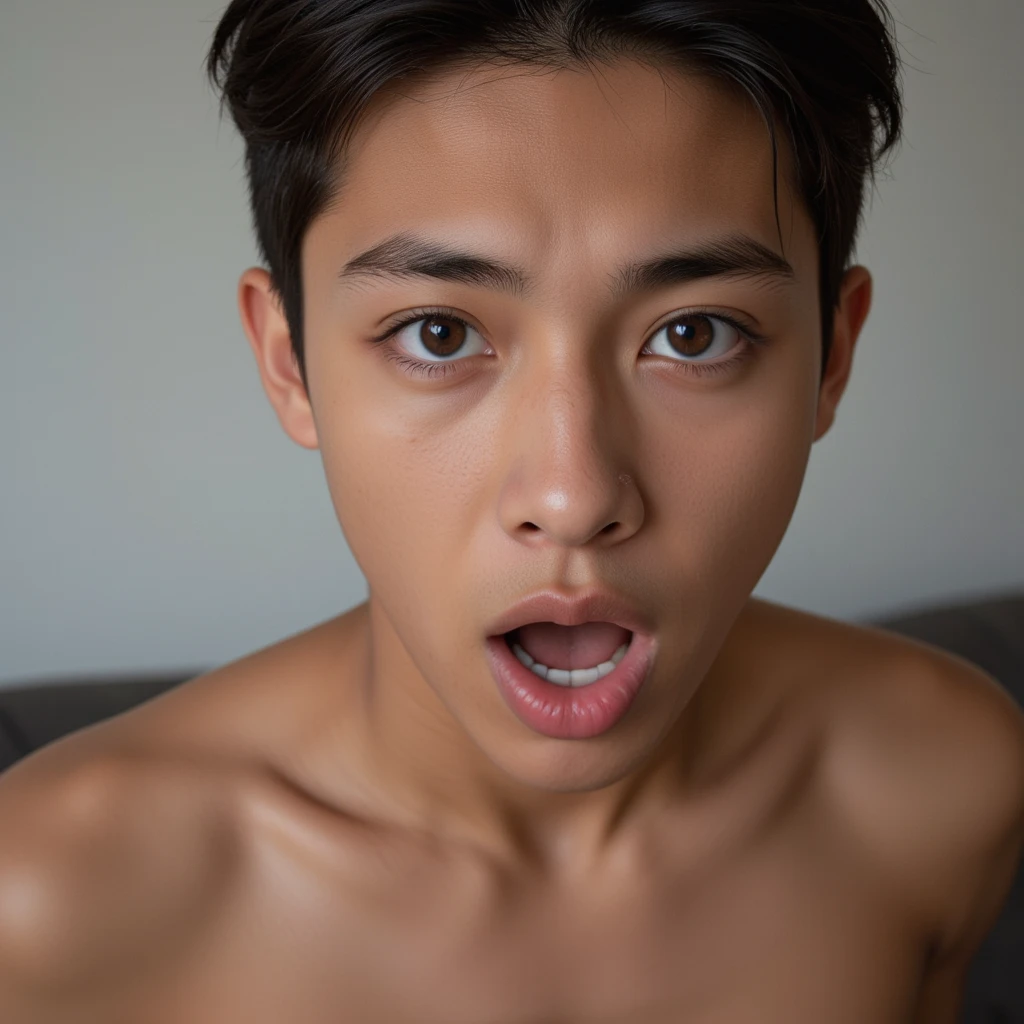 8k, HDR, RAW, High-resolution, masterpiece, best quality, Realistic, photorealistic, cinematiclight, sidelighting, portrait, F2.8, 85mm, shallow depth of field, Outfocusing, very fast shutter speed, at brotel, 20years, korean boy, detailed Skin Textures and detailed skin pores, Detailed hair texture, beautiful tongue, beautiful teeth, beautiful face, short hair, beautiful penis, beautiful glans, big happy smile, sexy erotic pose, slender, small hip, completely naked, cum on face, spread legs wide open, dick inserted into ass, pubic hair, sex, fuck, pov, cum overflow from anus, sex , naked peoples group sex in the background, sunny, gangbang, cock eating, multiple cocks, surround cocks, anus covered in juice, dripping juice, A photo of a boy sticking out his tongue to lick a man's glans, bukake, facial cum dripping,