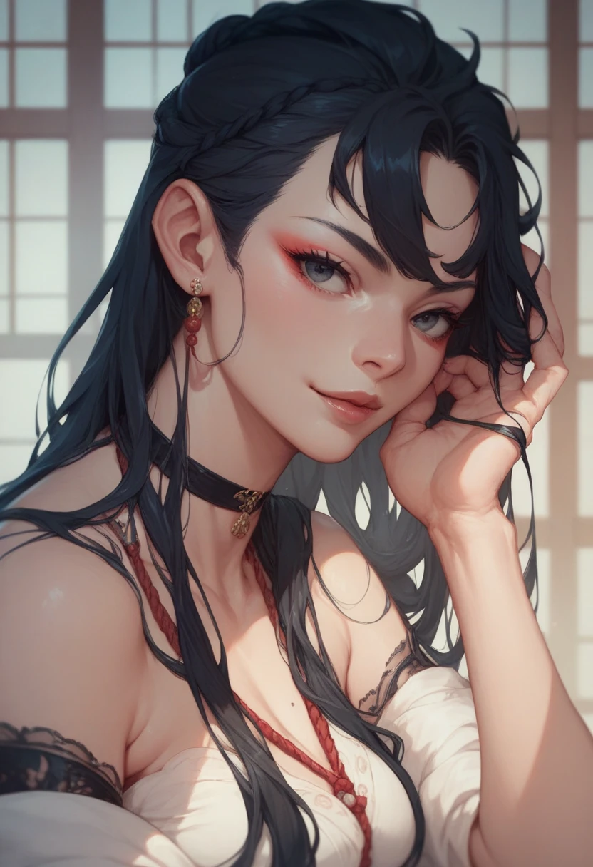 Anime - Stylistic image of a house woman in a black dress, Guviz-style artwork, photorealistic anime girl rendering, 3 d anime realistic, Realistic anime 3 D style, Smooth anime CG art, 8K Artgerm bokeh, Photorealistic anime, realistic anime artstyle, anime realism style, [ 4 K photorealism ]!!