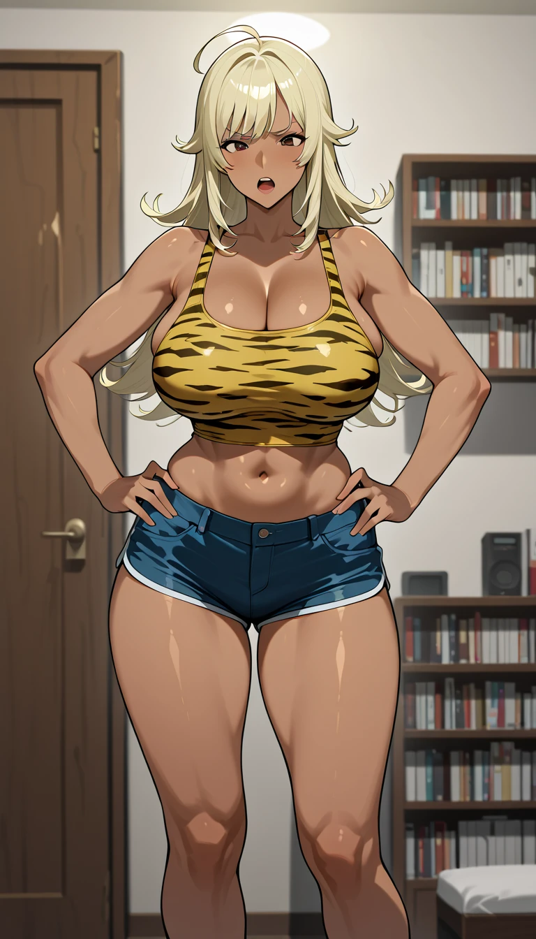 ((masterpiece), best quality, high quality, professional quality, highly detailed, highres, perfect lighting, natural lighting), Flowing against resistance, bandeau bikini, Female Warrior, Tall, Thin, Oval Face, Tan Skin, Platinum Blonde Hair, grey Eyes, Wide Nose, Thin Lips, Sharp Chin, Shoulder-Length Hair, Curly Hair, Messy Beach Waves, firm breasts, Stud earrings, fuchsia stain lipstick, Dripping liquid cascades, Autumn reflections on water,frightening, sinister gargoyle, Tan Skin, Brunette with a high ponytail and sleek straight hair, rose metallic lipstick, A forgotten attic filled with dusty furniture and cobwebs,Generate an incredible, best quality work of art, Fierce warrior with a gleaming helmet and a mighty weapon in hand, Heiress, Tall, Fit, Diamond-Shaped Face, Tan Skin, Gray Hair, Brown Eyes with Green Flecks, Narrow Nose, Thick Lips, Sharp Chin, Shoulder-Length Hair, Coarse Hair, Blunt Cut Bangs, round breasts, Threader earrings, violet metallic lipstick, renaissance oil painting, theatrical, Tribal, Expressionist