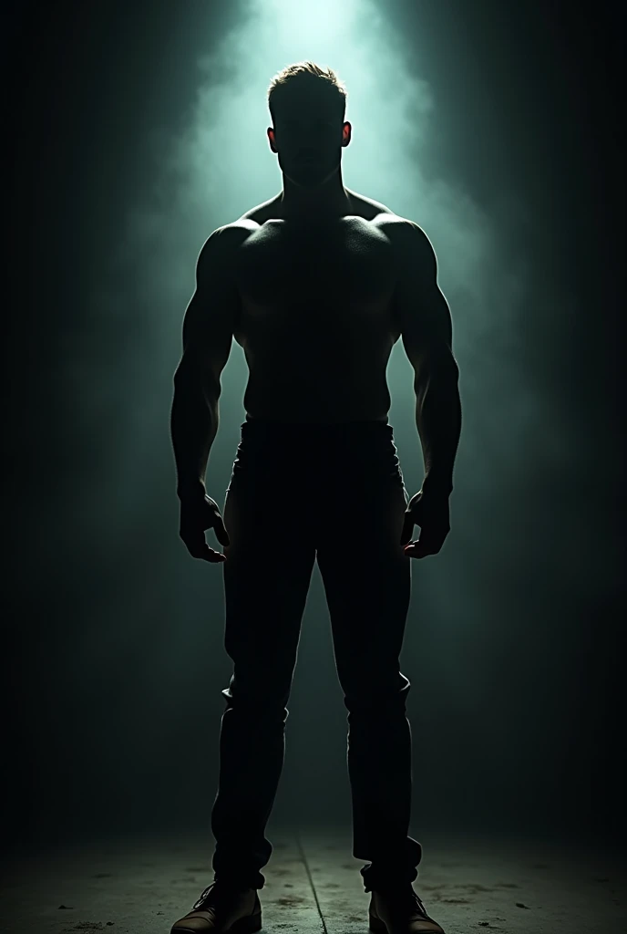 Create a smart
Blurred face beautiful young body builder boy black shadow with blurred face