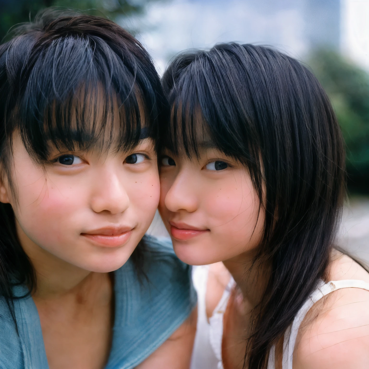 Super sexy and super cute Japan girl、Super big、Cute smile、A girl hugging a cute 小さなAonyx cinerea
