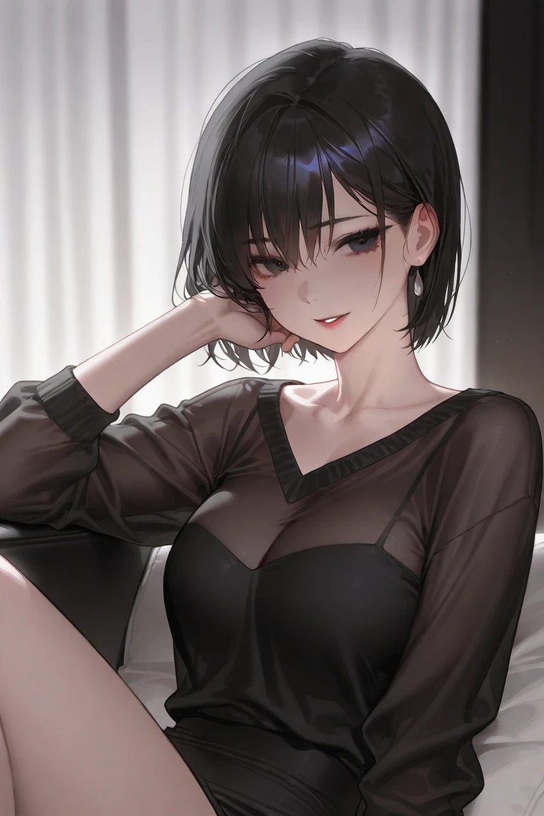 (((masterpiece))),(((High resolution)))、(((perfect face)))、(((Air Groove)))、15 years old, (((room wear))), Plump, top quality eyes, detailed texture, look at the camera, big tits, ((high resolution face))