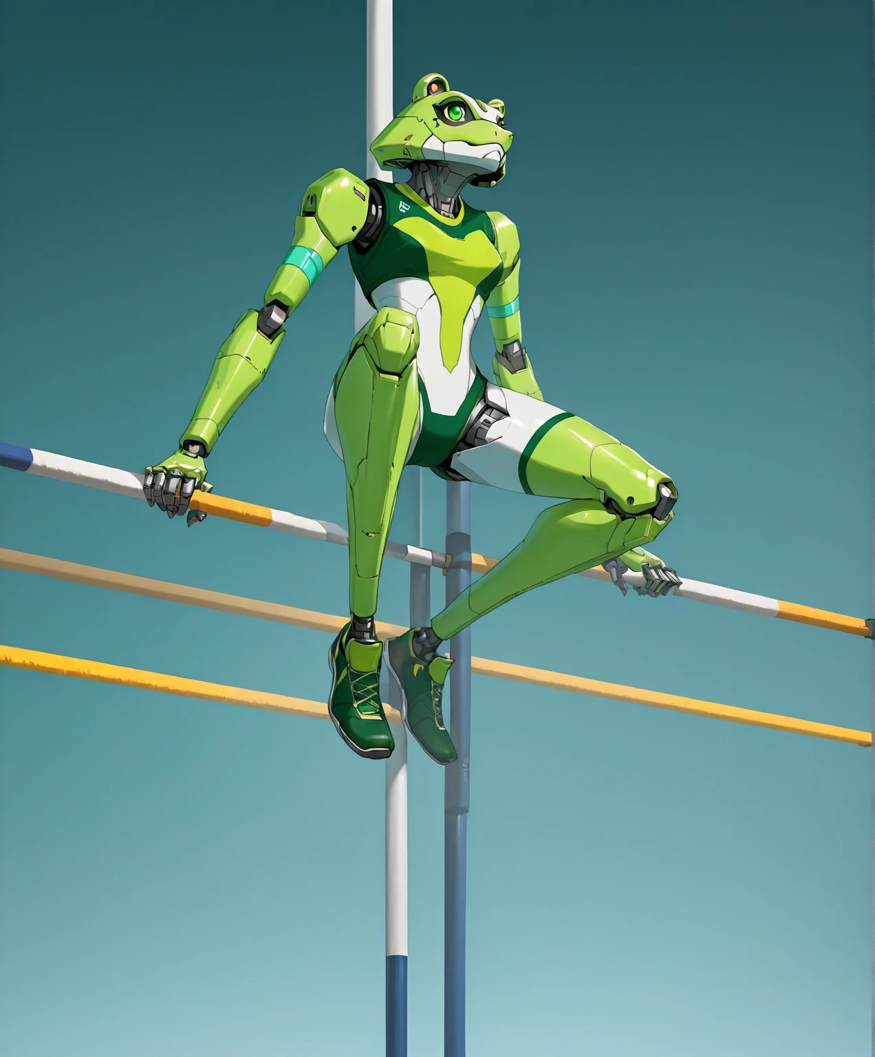 <lora:upgrade-08:1> upgrade, solo, no humans, neon trim, green strips, no humans <lora:Two_Dumbbells:1> two dumbbells, oversized dumbbell, dumbbell, holding dumbbell, masterpiece, best quality, amazing quality, very aesthetic, absurdres, newest,