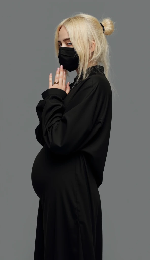 femboy, wearing black stockings, hoodie, emo, pregnant, athletic body, flat chest