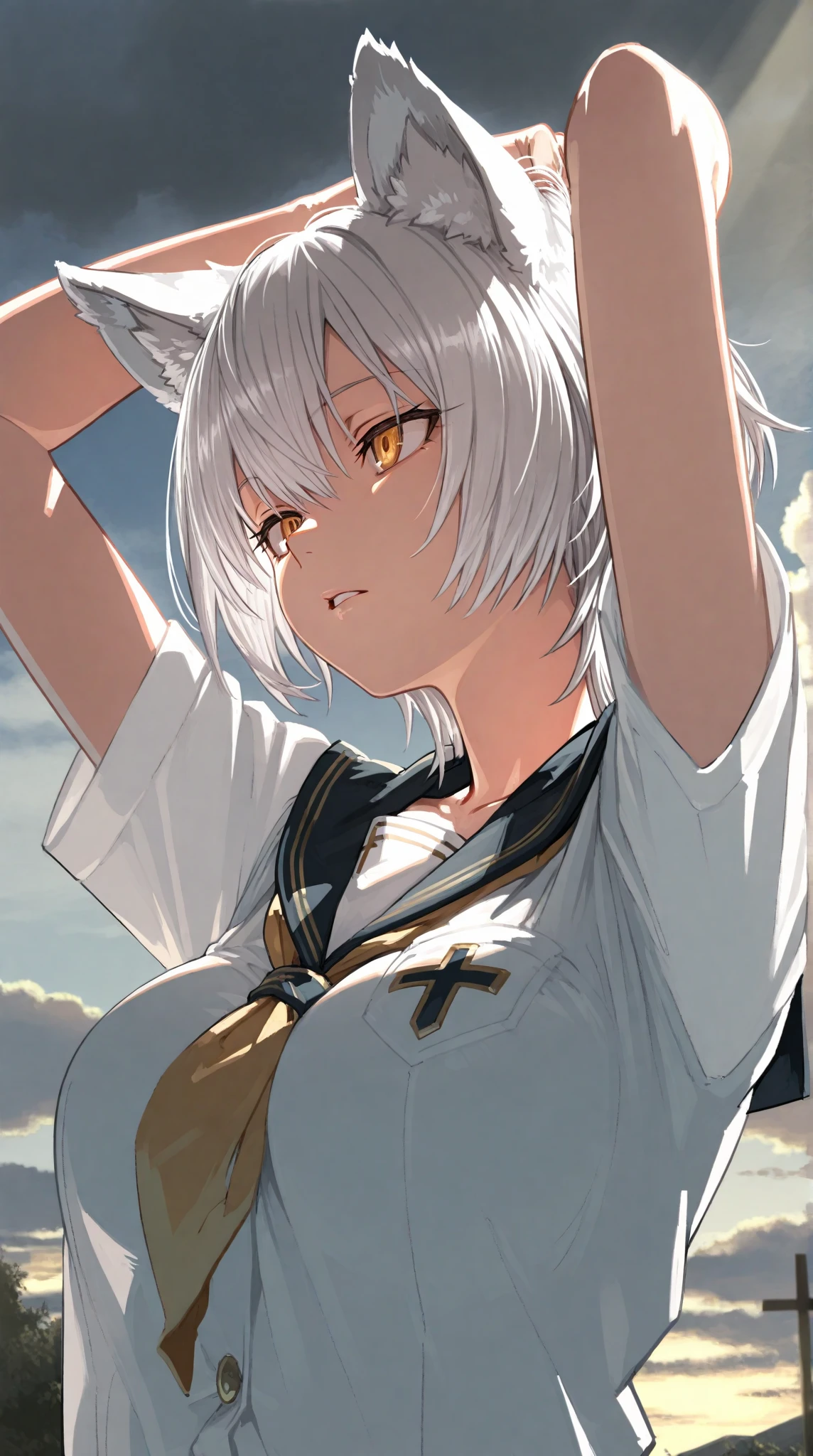 (full body), ((wind)), ((thick thighs)), (((masterpiece))), (highest quality), ((perfect face)), very deep eyes, (cinematic lighting), detailed eyes, best quality, sidelight, highres, (intricate details), detailed finger, (illustration:1. 1), highres, (beautiful face:1. 15), trending on artstation, superb, 8k wallpaper, extremely detailed, intricate, award-winning, hyper-detailed, photorealistic background, braided hair, (((masterpiece))), (highest quality), ((perfect face)), very deep eyes, (Beautiful Detailed Eyes),Perfect Anatomy, Eyeliner, nsfw, (cinematic lighting), detailed eyes, best quality, sidelight, (intricate details), detailed finger, (illustration:1. 1), (beautiful face:1. 15), superb, 8k wallpaper, extremely detailed, intricate, award-winning, hyper-detailed, photorealistic background, sharp eyes, choker, (large breasts: 1.2), cleavage, light smile, (black crop top, thin material, jean shorts), open waist, (symmetry eyes), (perfect symmetrical body), braided hair