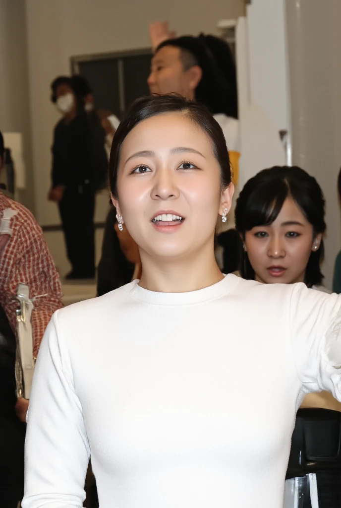 Best Quality, hight resolution, Hires, Skin definition, Detailed skin, Detailed eyes, Detailed face, 4K, 日本人A MILF, ((独奏)), (((50 years old))), (Wrinkles at the corners of the eyes:1.5), (nasolabial folds:1.5), A MILF, glamor, A sexy, Chromo-white skin, ((Wavy Longhair)), Looking at Viewer,(((Aging skin:0.9))), ((loose muscles:0.9)), (((A slender))), (((Very large breasts:1.28))), ((Saggy udder)), (Saggy buttocks), ((Japanese Models)), 4K, (photoRealistic:1.5), Realistic, nffsw, Beautiful, Bimbo, Perfect makeup, small diamond necklace, piercings, (((Black business suit, white undershirt, pantyhose, tight skirts, high-heels))), ssmile, Public places,Full body photo,