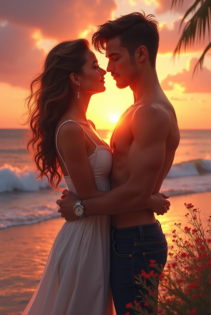 Era uma vez, in a small town by the sea, Two lonely hearts about to meet. Sofia, uma artista sonhadora, caminhava pela praia, seeking inspiration for his paintings. Enquanto isso, Lucas, um escritor encantado pelas ondas, encontrava paz em suas palavras, sentado sob a sombra de uma palmeira.

In a magical instant, seus olhares se cruzaram. The connection was instantaneous, As if fate had written this story long ago. Sem dizer uma palavra, They began to walk side by side, como se o mar os guiasse.

Com o tempo, Their souls intertwined, compartilhando sonhos, medos e risadas. As palavras de Lucas encontravam vida nas cores dos quadros de Sofia. E assim, Art and literature intertwined in a sublime dance.

The sunset became a witness to their love story. Em uma noite estrelada, sob a luz prateada da lua, eles compartilharam seu primeiro beijo. It was as if the universe blessed them, celebrando o nascimento de um sentimento puro e intenso.

Juntos, They lived incredible adventures. Viajaram para terras distantes, navigated unknown seas and unraveled hidden mysteries. Em cada passo, The passion grew stronger, e o amor se tornava ainda mais profundo.

But as in every great story, desafios surgiram. They faced separations and storms, but the bond that bound them together was unbreakable. O tempo apenas fortalecia o que sentiam um pelo outro.

Em uma tarde dourada, Lucas ajoelhou-se diante de Sofia, segurando uma pequena caixa. with tears in eyes, ele sussurrou palavras de amor e fez o pedido que mudaria suas vidas para sempre. Ela disse "sim", And the horizon applauded their union.

E assim, Fate intertwined their hearts, writing a love story that transcended the pages of books. Sofia and Lucas found the essence of true love, aquele que floresce em meio ao caos, se fortalece nas adversidades e perdura por toda a eternidade.