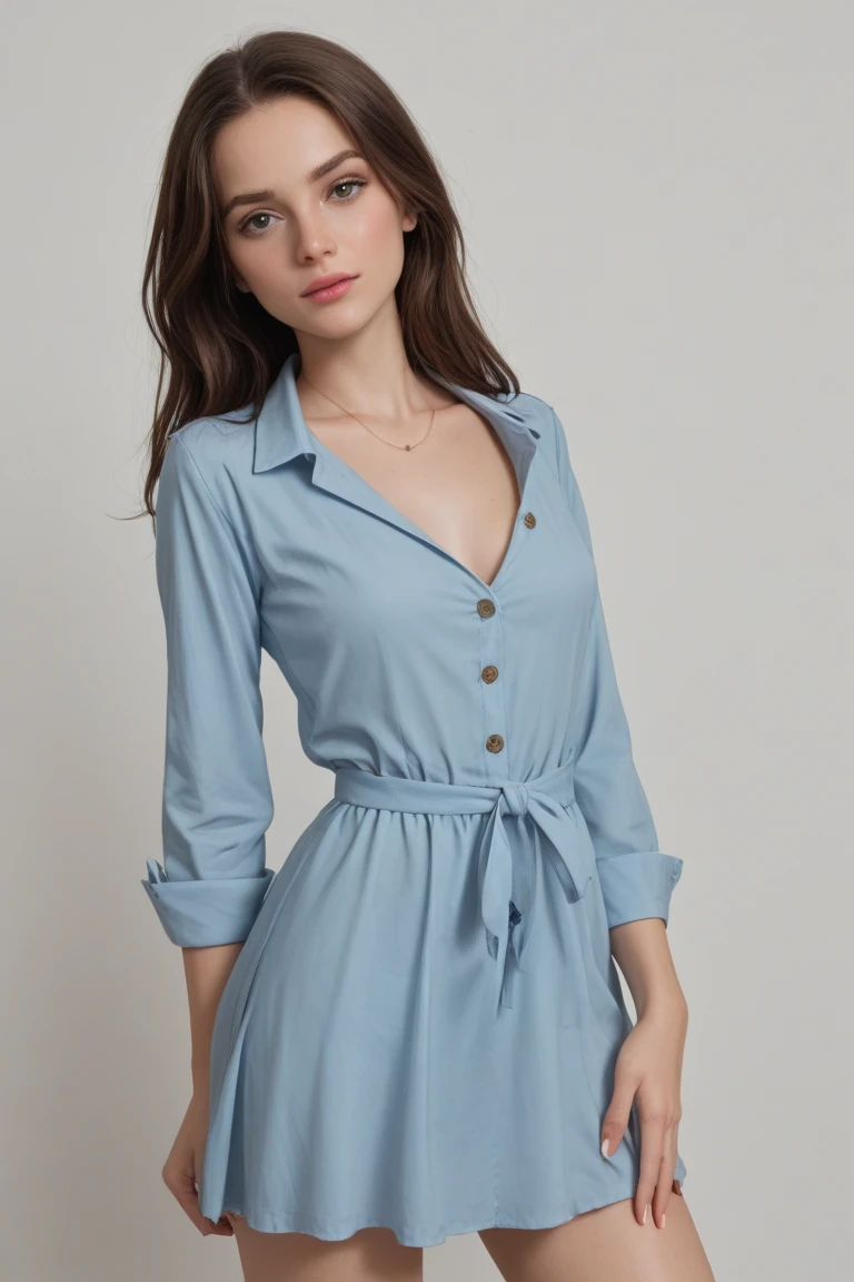 (best quality:1.4), (masterpiece:1.4), (ultra high res, raw photo:1.4), (photorealistic:1.4), 1girl, upper body, (wearing blue dress:1.2), <lora:P_dress:0.8>