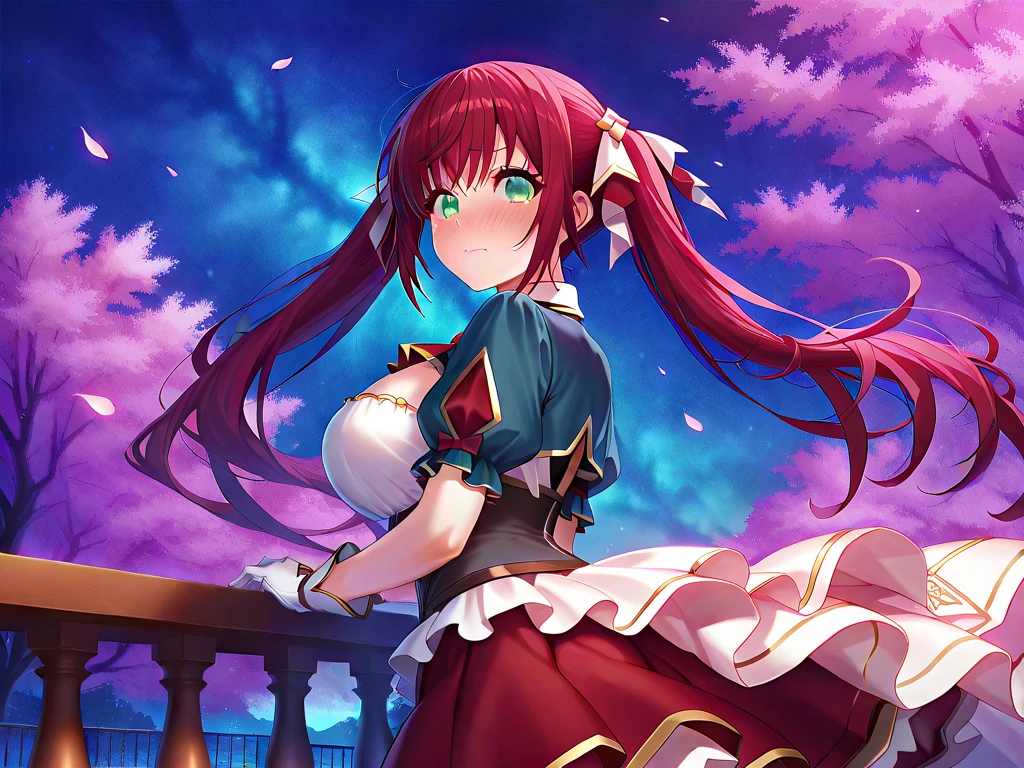 Highest quality、morning、Red Hair Girl、be happy、Close ~ eyes、smile、solo、sun