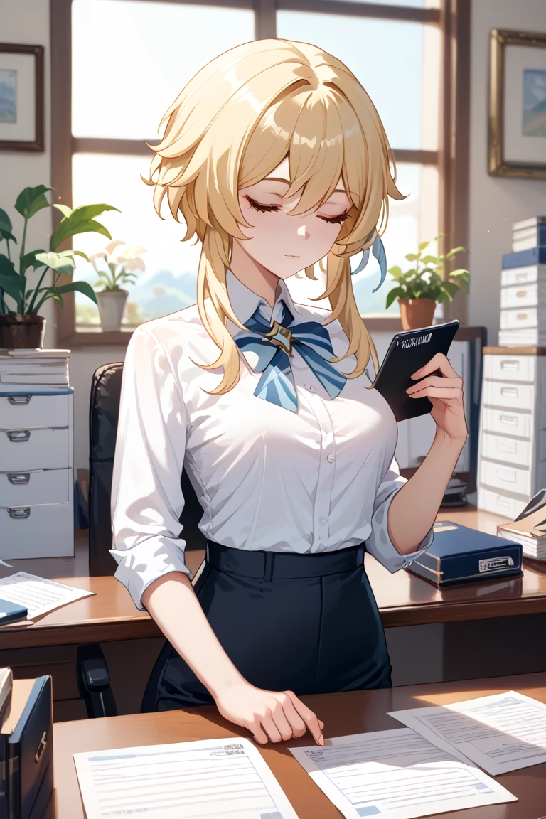 <lora:anisphia_wynn_palettia-15:1>
(anisphia_wynn_palettia:1.2), office lady, short hair, (extremely detailed CG unity 8k wallpaper),(masterpiece), (best quality), (ultra-detailed), (best illustration),(best shadow), (an extremely delicate and beautiful)