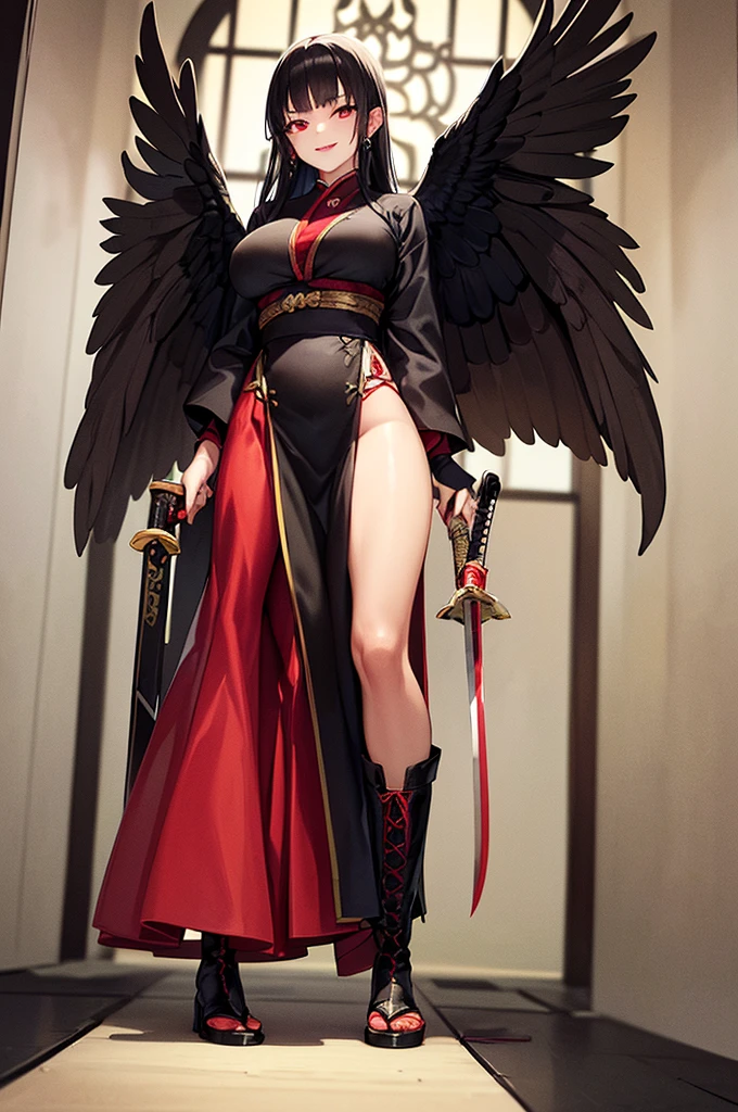 masterpiece, ultra high definition, full body representation, honkai star rail themed, black swan costume featuring intricate details, elegant and poised pose, expressive eyes, sleek and shiny fabric, lifelike and hyper-realistic rendering --s2
