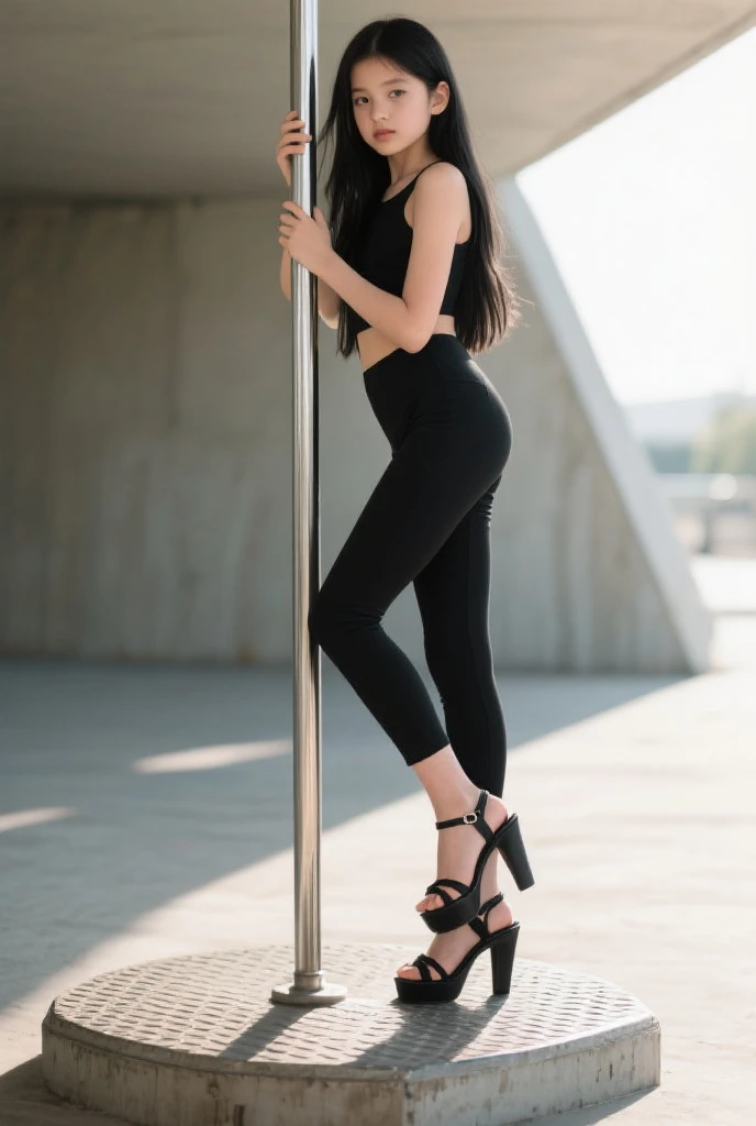Showing while bending and in erotic postion and showing butt