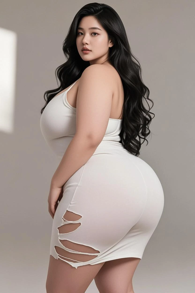 arafed woman in a black dress leaning against a wall, voluptuous figure, attractive feminine curves, elegant posed, feminine curves, curvy figure, curvy hourglass figure, curvaceous. detailed expression, rubenesque, succubus in tight short dress, elegant seducing pose, elegant smiling pose, hourglass figure, she wearing a black tank top