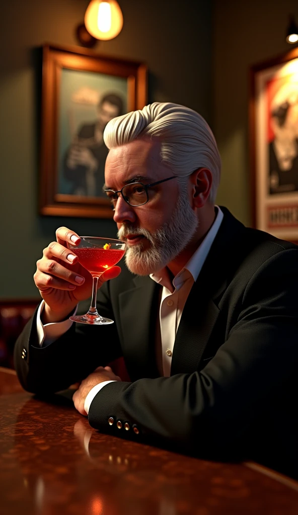 Handsome man，sofe，desks，Italian mafia style，Lunette de soleil