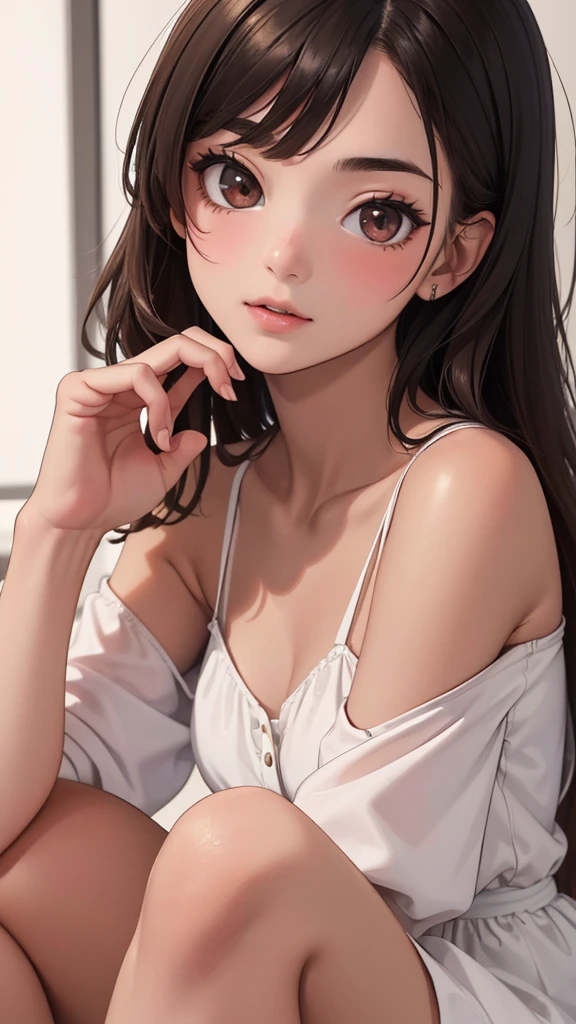 (masterpiece, Highest quality:1.2), One girl, alone,bony body、15 years old、New Ryouiki、Earrings