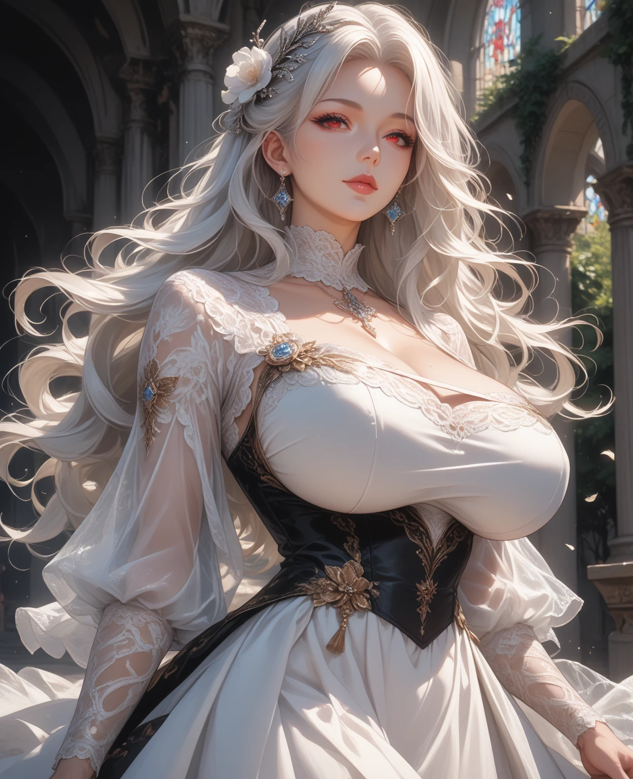 (masterpiece), (Highest quality), (Super detailed),(Disheveled Hair),(figure),One girl, sexy, Large Breasts, Delicate and beautiful face
