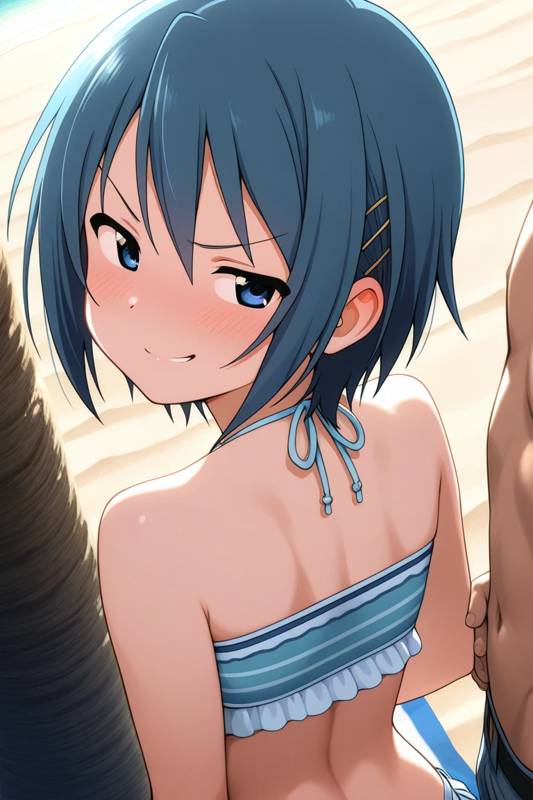 (8K, Raw, Best Quality, Masterpiece 1.2), Ultra HD, High Resolution, High Quality, Best Quality, High Quality, (((( expression of intense pain))), (((An expression of intense pain))), ((( Affectionate intercourse))), (((Male penis inserted into female genitalia))), (((man gently caressing female genitalia)), faithful young man, affectionate embrace, (((sand beach))), (((legs open))), (((Good view of the pubic area1.3))), (((Pubic is clearly visible))),(((legs open))), (wet), (sliding), (splashing 1. 1)), open mouth, (((wet))) (sweat 1. 2)), ((A large amount of is overflowing from her genitals))), ((Bare Skin1.3)), ((Nude1.3))), Lying on her back, ((Lying on the beach1.3)), Looking at the ceiling, (Lying on the sand beach1.3)), (((Nipples are visible.))), (((Whole body oiled and greased))), --(Slim Figure1.2), (((medium Breasts1.3))), (((Thin Thighs1 .3))), blue Hair, --(((Lying on her back 1.3))), Raising her hands, ((Colorful Flowers 1.3)), (((sea 1. 3))), (((surrounded by cute flowers))), (((beach decorated with colorful flowers 1. 3)),(((thin thighs 1.3))), beautiful woman photo detailed face, young handsome girl, realistic 0.5, perfect skin, blur, surprised expression, uncomfortable emotion, gorgeous, clean, beautiful detailed face and eyes, (blue eyes 1.1), (Audrey Hepburn 1.3), (very cute and beautiful Japanese woman), (sexy girl), (17 years old 1.1), Blake, beautiful detailed skin with cleavage, (cute type 1.2), (blonde hair), ((J-pop idol)), (upper thighs 0.6), (depth of field), soft light, lens shine staring at the viewer, (droopy eyes 1.2), straight teeth, shy smile, floating hair, blue eyes interrupt the movie scene, movie, full color, 4K, 8K, 16K lace, raw photo, masterpiece, professional color grade, professional shooting, ,, soft clean focus, realistic lighting and shading, (very detailed beautiful art) 1.3, elegant, active angle, dynamic pose interruption, bright blue eyes, beautiful eyes, princess-like eyes, (eyes are not big)