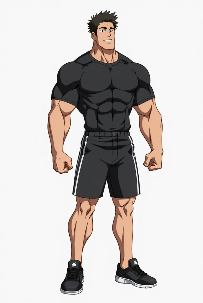 Handsome man,20 years old,naked,skinny muscles,short black hair(Animation character design                 
(Front view of the same character,45도profile,profile,45 degree back view,8 different views from 8 different angles of the back,reference sheet, solid white background)                                                                                      