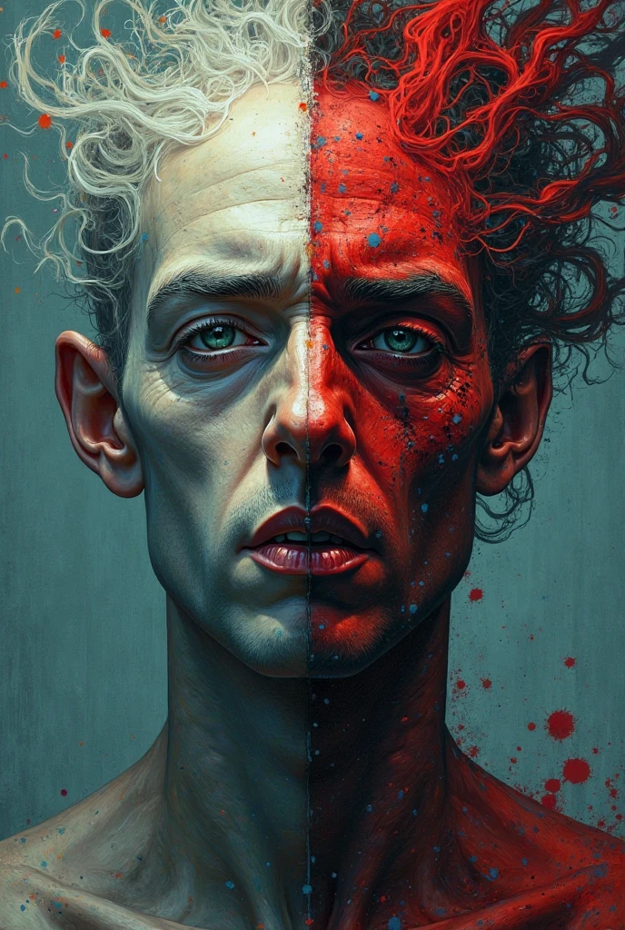 a close-up of a face with a strange face, e Mumford and alex grey style, shamanic dmt horror art, scary color art in 4 k, scary detailed art in color, anger. hyper detailled, dmt!!!!!!!!, Detailed 4K horror art, ( ( ( ( ( e Mumford ) ) ) ) ), psytrance and giger