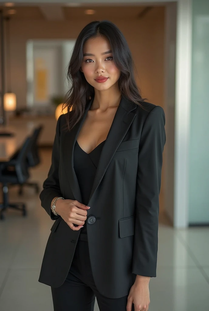 A young girl business woman