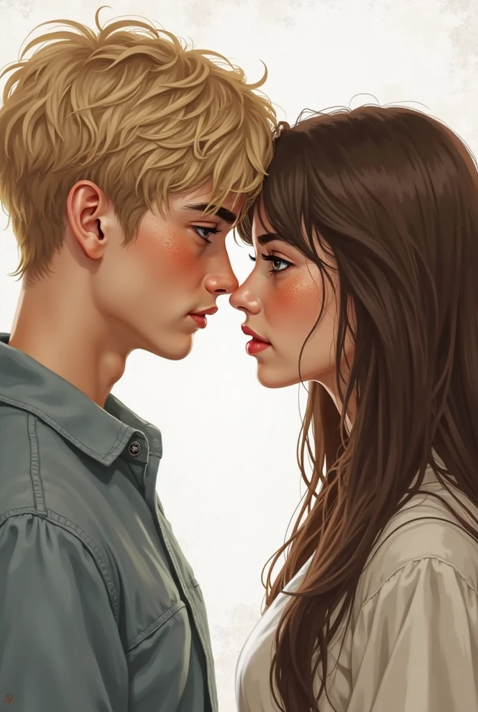 1girl,1boy,couple,kiss.