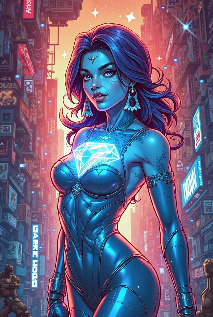 a digital painting of supergirl merging with venom, long hair, cyberpunk art by Josan Gonzalez, winner of the behance contest, afrofuturism, synthwave, neon, shiny neon, thick thighs, thin waist, sensual, nsfw, little clothing, erotic art, anime, torn battle clothes, extremely sexualized, sweaty body, NSFW, big breasts, big ass, HD, 8k, High quality, details, perfect body,  Highlight the body, detail on the perfect face, detail in the background