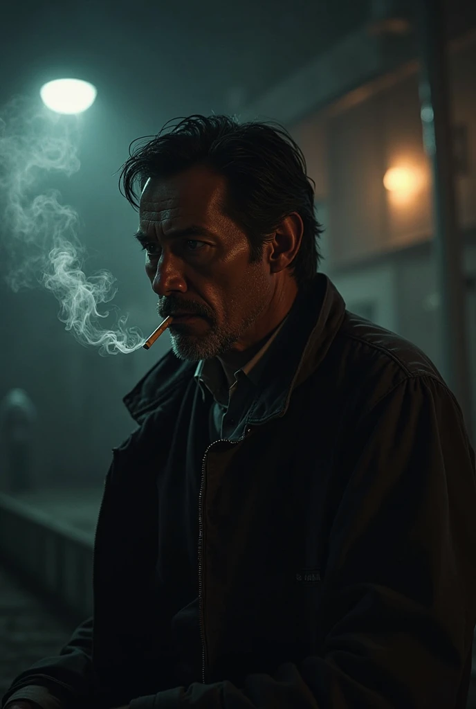 A fantastic photo of a man's face looking to the right, emerge from billows of smoke and steam, Peter Lindbergh Style, Complex artwork masterpiece, Unlucky, Golden Ratio, Trending on CGSociety, Complex, amazing, Trending on Art Station, By Artgerm, Very detailed, Vibrant, Creating movie characters, Super high quality model