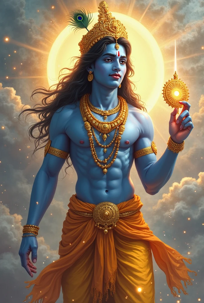 Lord Shiva is smiling and holding a smoking pipe in his hand