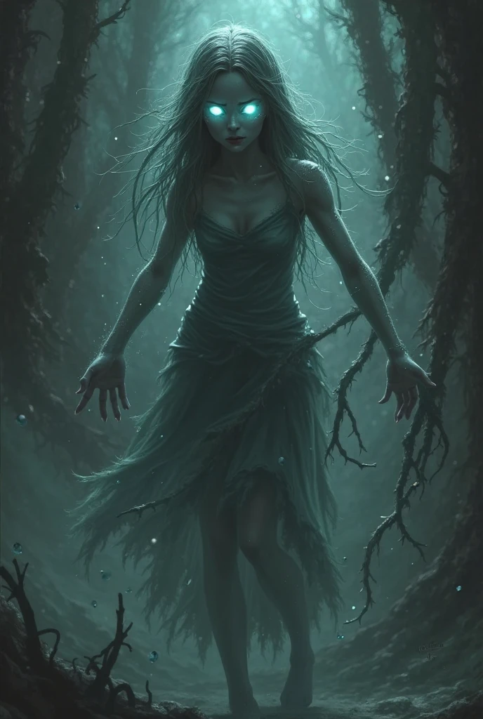 L'image de la véritable démone Rusalka, un esprit aquatique effrayant.