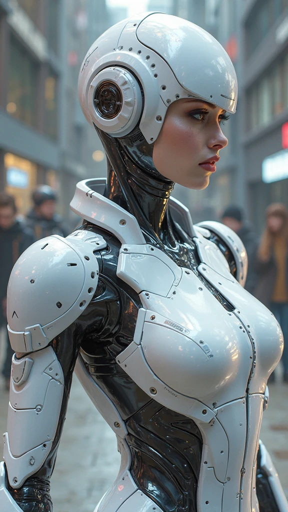 Intricate 3d rendering of highly detailed beautiful ceramic silhouette female robot face, robot, robot part, 150 mm, beautiful studio soft light, rim light, vibrant details, luxurious cyberpunk, lace, surreal, ???????, facial muscles, cables wires, microchip, elegant, beautiful background, octane rendering, HR Giger style, 8k, best quality, masterpiece, illustration, very delicate and beautiful, very detailed, CG, unity, wallpaper , (fidelity, fidelity: 1.37), amazing, fine detail, masterpiece, best quality, official art, very detailed cg unity 8k wallpaper, absurd, unbelievably absurd, robot, silver helmet, full body