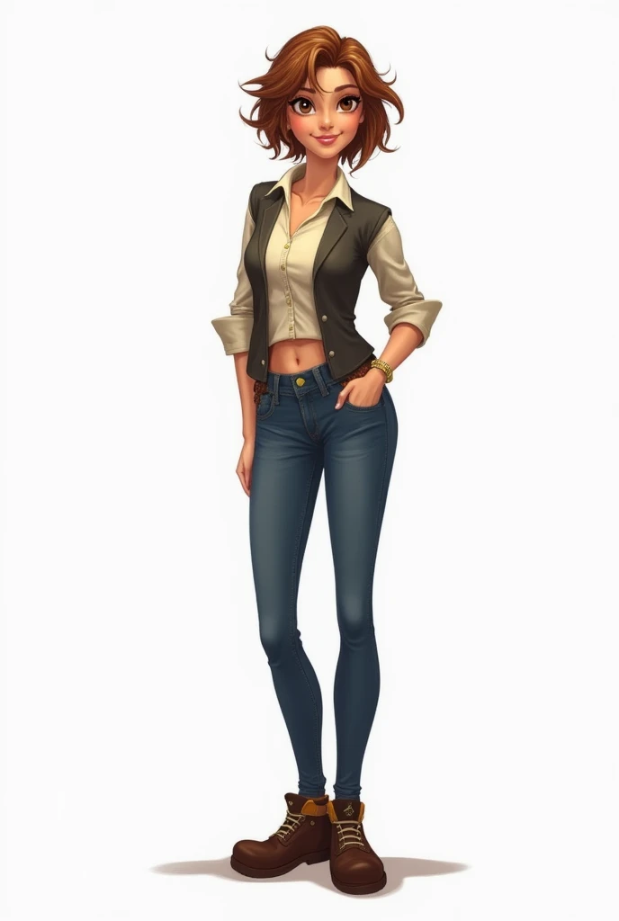 digital art, highly detailed, reference sheet, standing pose, feminine features, mature woman, adult female, fit figure, whole body, bald, form-fitting, turtleneck sweater, suspenders, belt, baggy pants, heeled shoes, 1woman, solo, upper body, lower body, ((Extremely Detailed)), ((Best Quality)), ((Masterpiece)), ((4k)).